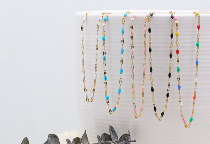 Sequence Enamel Necklaces