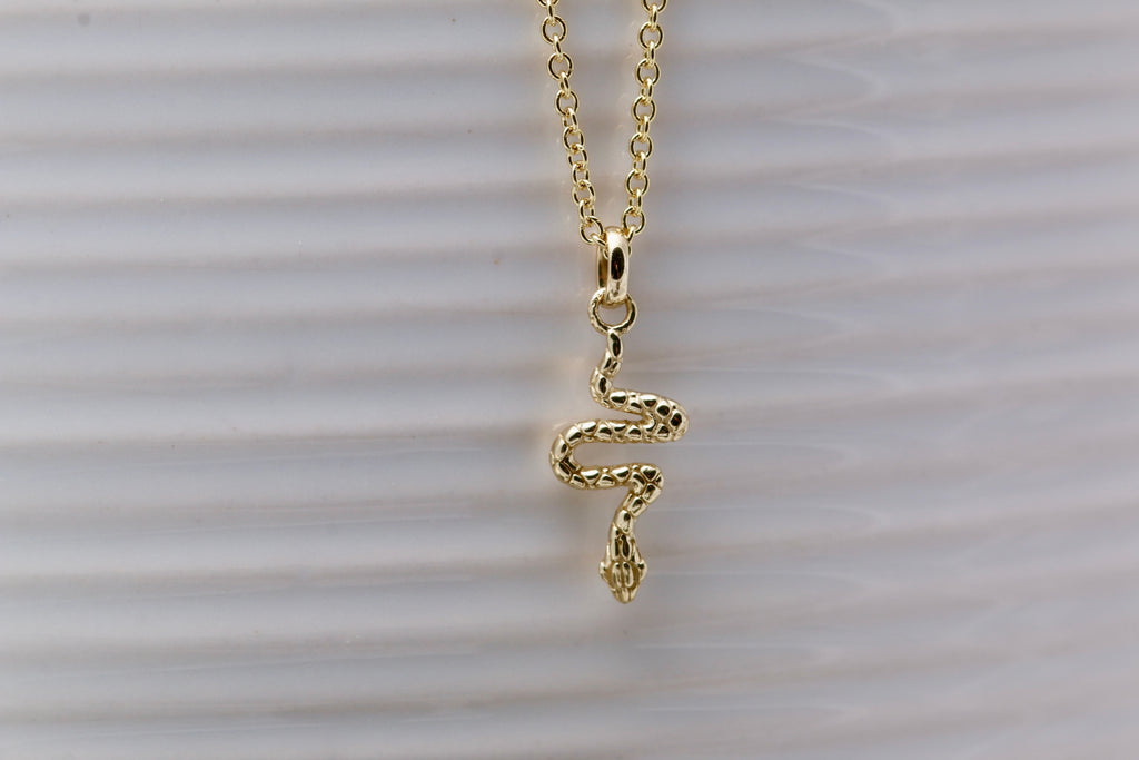 10K Snake Necklace