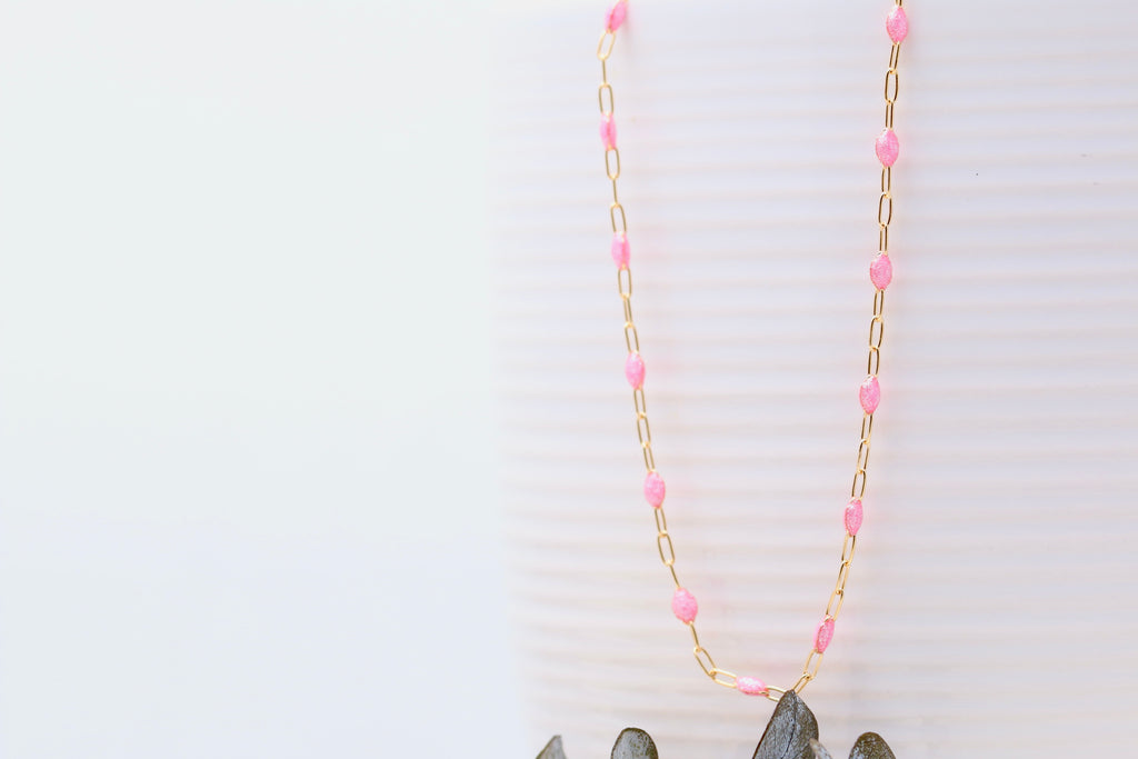 Enamel Link Chain Necklace